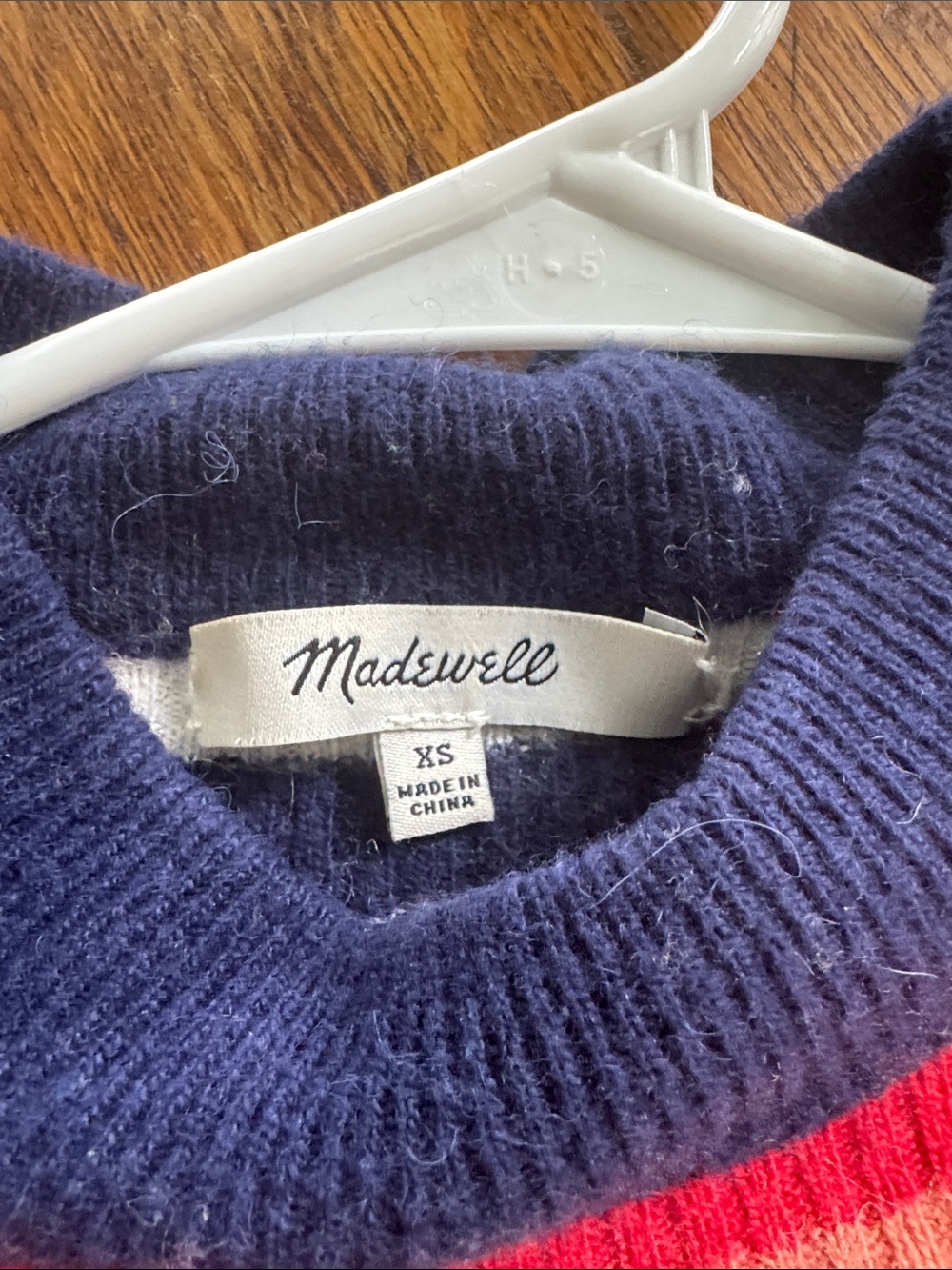 Madewell Striped Sweater XS Merino - Picture 6 of 7